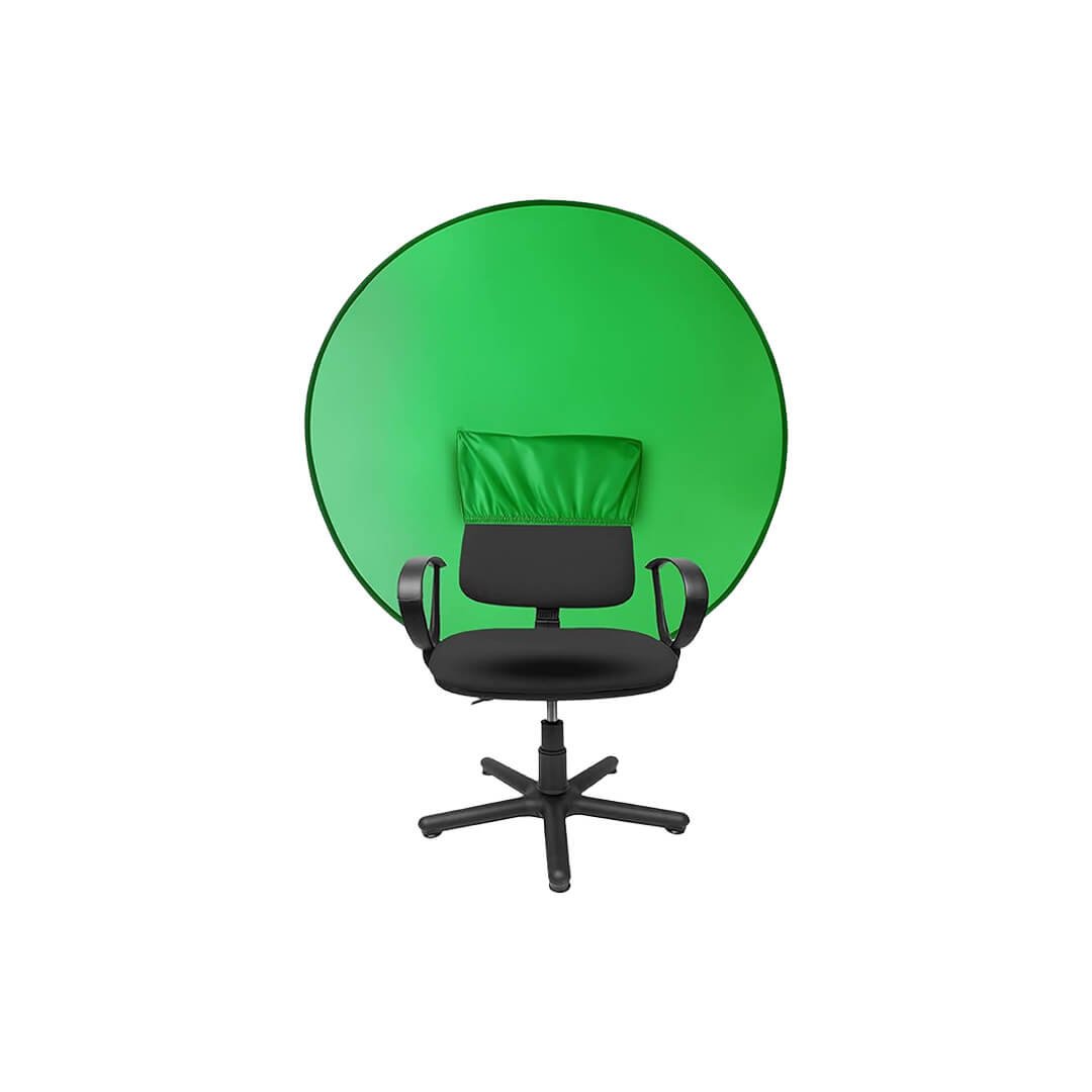רקע צילום ירוק מתקפל לכיסא משרדי